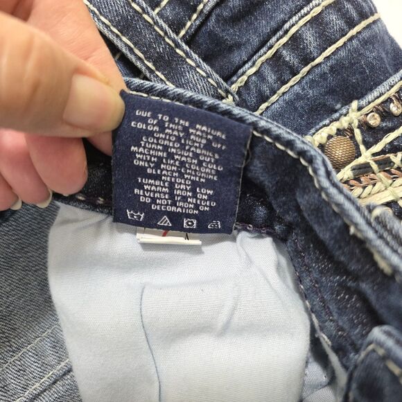 Vigoss Chelsea Capri Jeans Denim Sz 7/8 Stretch Distressed Raw Freyed Hem Casual - Picture 14 of 15